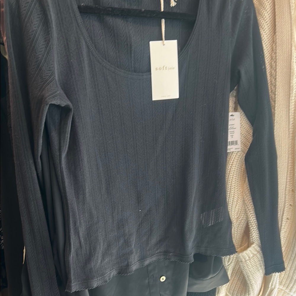 Soft Joie Black Long Sleeve Top